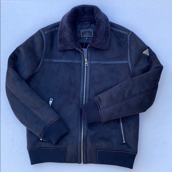 GUESS Faux Leather Jacket SZ M - Picture 1 of 7